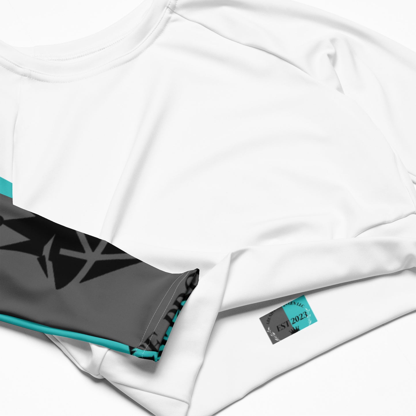 Recycled long-sleeve crop top