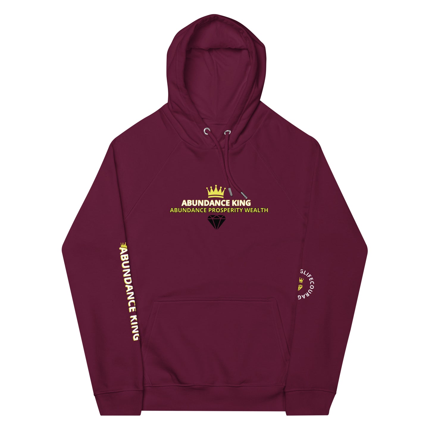 ABUNDANCE KING eco raglan hoodie