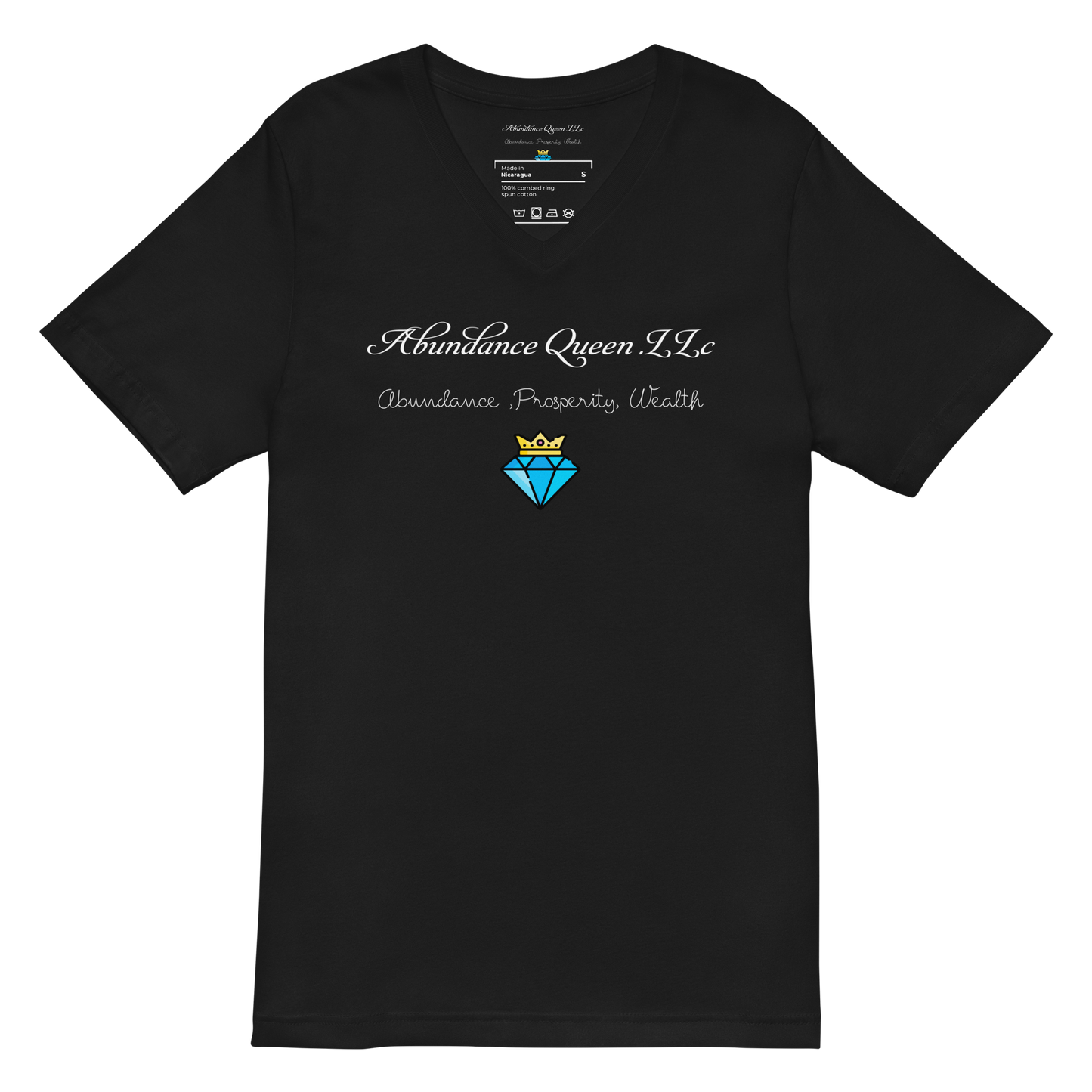 ABUNDANCE QUEEN LLC Short Sleeve V-Neck T-Shirt