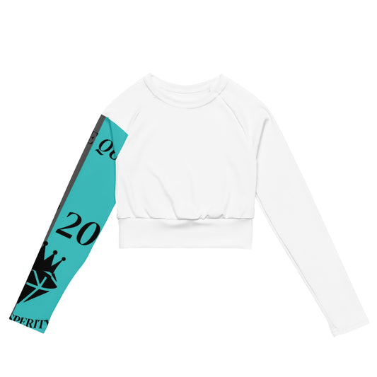 Recycled long-sleeve crop top